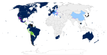 Kaart met de status van wetten inzake verbintenissen tussen personen van hetzelfde geslacht in de wereld.      Homohuwelijken Internationale huwelijksvergunningen erkend Homohuwelijken Minimale erkenning Geen homohuwelijken  
