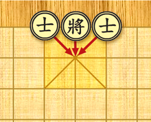 The commander and bodyguard can only move from the base position to the center of the palace.