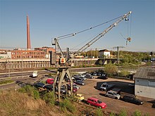 Small gantry crane on rails