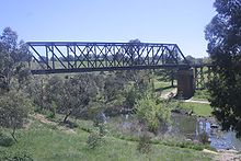 Spoorbrug over de rivier de Yass