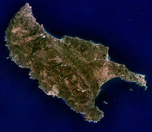 Zakynthos on a NASA satellite photo