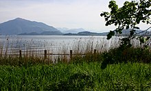 Lake Zug in the canton of Zug in Switzerland.