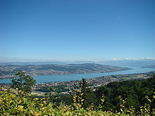 Lake Zurich seen from the Uetliberg