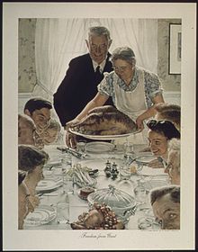 Freedom from Want af maleren Norman Rockwell fra 1943