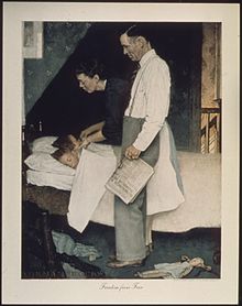 摆脱恐惧的 画家诺曼-罗克韦尔的1943年的自由。
