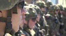 Play media file Bundeswehr soldiers during KFOR manoeuvre Sharp Griffin in Kosovo in May 2016