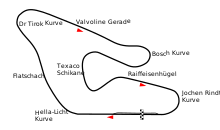 El Österreichring original, utilizado de 1969 a 1976  