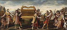 The transfer of the Ark of the Covenant by David singing and dancing (2 Sam 6 EU ) - 16th century, anonymous