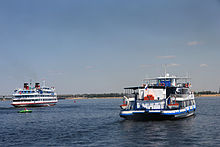 Cruise ships on the Volga