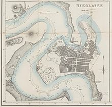 Map of the city, 1855.