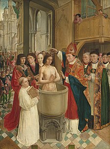 聖レミギウスがクロヴィスに洗礼を授ける