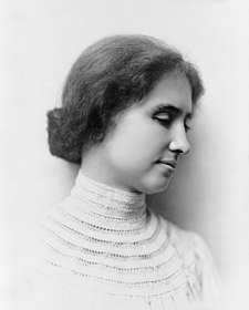 Helen Keller in profiel, 1904