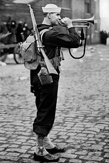 Amerikaanse hoornblazer bij de marine, 1917  