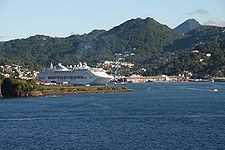 De haven van Castries, St. Lucia.