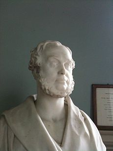 Buste van Titus Salt (toen nog geen baronet) aan hem geschonken door zijn personeel in 1856, en nu in de Saltaire United Reform Church.  