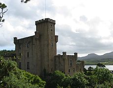 Castelo de Dunvegan, olhando para as Mesas de MacLeod