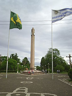 Obelisco en la "Frontera de la Paz".  