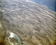 Zagroso kalnų grandinė, matoma iš kosmoso.