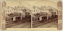 Снимки на сградата на книжарницата "Старият ъгъл" през 19 век  