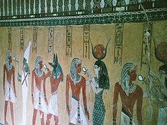 Divinità di Duat, Osiride, Anubi e Hathor