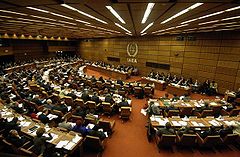 Vergadering van de raad van bestuur van de IAEA, Wenen.