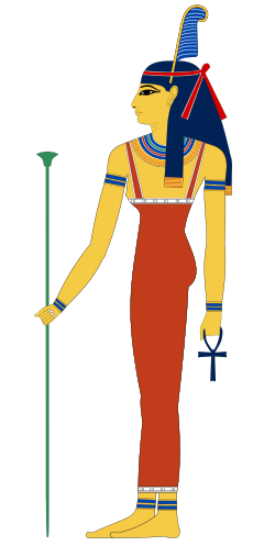 Ma'at, diosa con pluma en la cabeza  