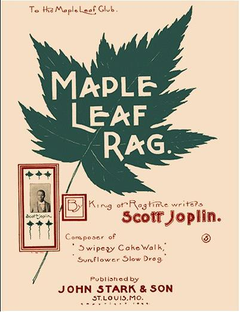 Tweede editie cover van "Maple Leaf Rag." Het is een van de beroemdste vodden.