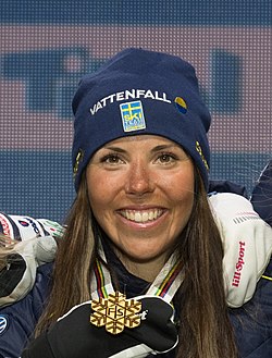 Charlotte Kalla nel febbraio 2019