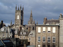 La mayoría de los edificios de Aberdeen son de granito