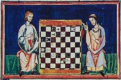 Una foglia del Libro de los juegos, Alfonso X di Castiglia, 1283 circa