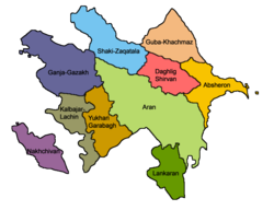 O Azerbaijão está dividido em 10 regiões econômicas.