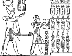 Het begin van de koningslijst, met Seti en zijn zoon - Ramesses II
