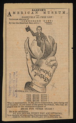 Υλικό διαφήμισης για τον Nutt, περίπου 1862
