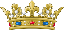 Короната на принц от рода, използвана в гербове и др.