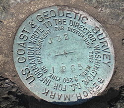 Close-up van een Geodetische Landmeetkundige Marker