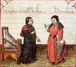 Binchois (desno) z Guillaumom Dufayem