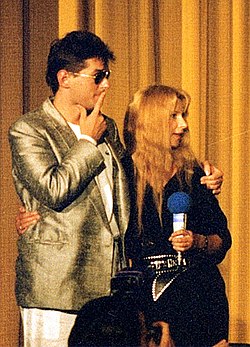 Falco e a atriz Ursela Monn (1986)