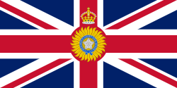 Drapelul viceregelui Indiei a afișat Steaua Ordinului sub Coroana Imperială a Indiei.