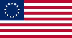 Orijinal "Betsy Ross" bayrağı.