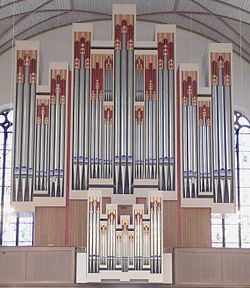 Orgel in de Katharinenkirche, Frankfurt am Main, Duitsland  