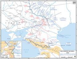 A németek előrenyomulása Sztálingrád felé július 24. és november 18. között