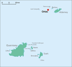 Karta över Ortac  