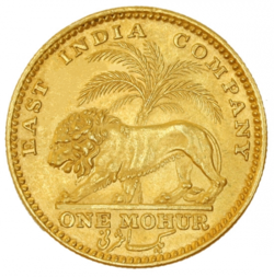 Gold Mohur of the East India Company, 1840