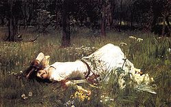 "Ophelia" av Waterhouse, 1889