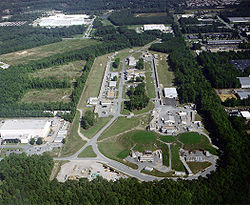 Vue aérienne du laboratoire Jefferson.