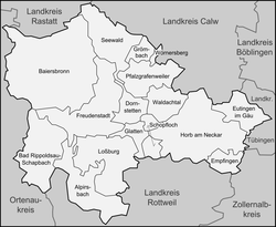 Steden en gemeenten in het district Freudenstadt