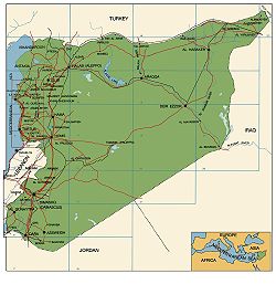 Una mappa della Siria
