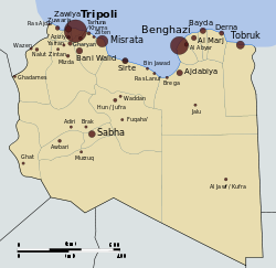 Libische burgeroorlog kaart