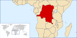 Ubicazione della Repubblica Democratica del Congo
