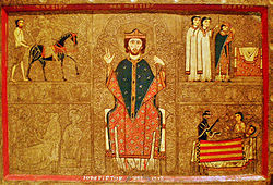 Främre delen av altaret i San Martín de Chía-kyrkan från 1200-talet. Finns nu i Kataloniens nationalmuseum för konst i Barcelona.  